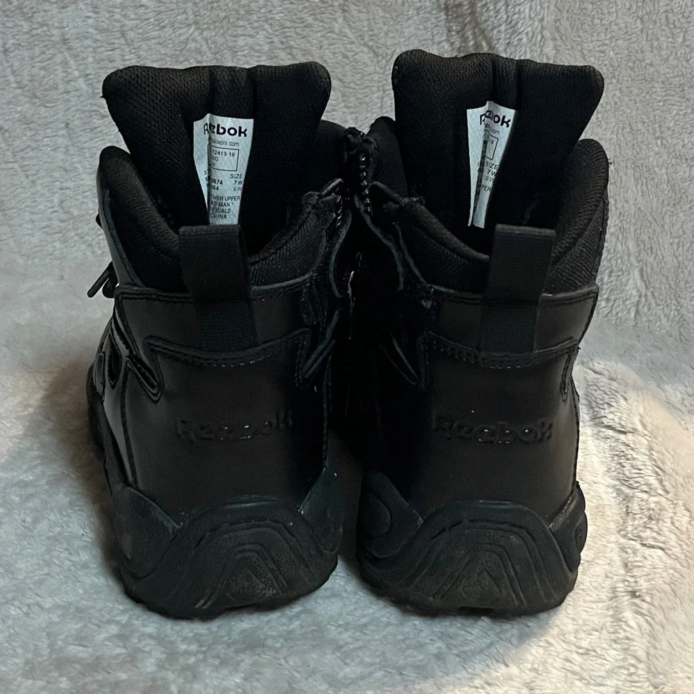 Reebok Rapid Response Tactical Boots Unisex Mens 7W Womens 9W Black WIDE Leather